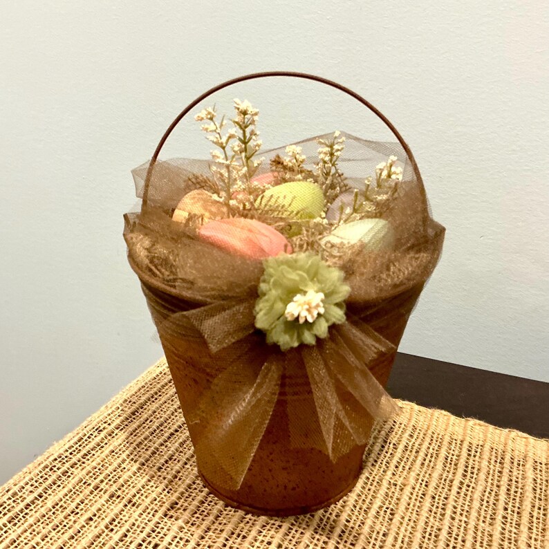 Rusty Easter Egg Basket. Easter Decor. Colorful Easter Eggs. Easter ...
