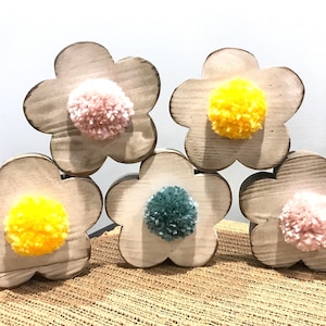 Wood flowers. Spring tiered tray decor. Wooden flowers. Summer decor. Tier tray wooden flowers. Wood daisies. Modern Prims. Rustic flowers.