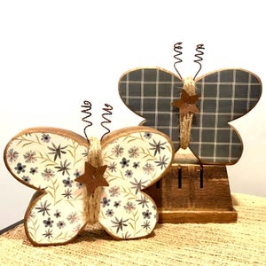 Wooden butterfly. Tiered tray. Spring decor. Summer decor. Wood butterflies. Modern Prims. Wood butterfly decor. Floral butterfly decor.