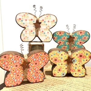 Butterfly decor. Colorful wooden butterflies. Spring wood. Spring decor. Summer decor. Modern Prims. Wooden butterfly. Floral butterflies.