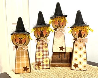 Wooden scarecrow. Coordinating Fall decor. Scarecrow decor. Modern Prim. Halloween wooden decor. Wood scarecrow. Fall decor. Halloween decor