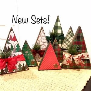 NEW SETS! Wooden winter trees. Set of 2 wood trees. Modern Prims. Christmas tree decorations. Christmas decor. Winter wood decor.