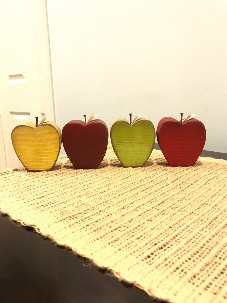 RESTOCKED Fall apple decor. Wooden apples. Modern Prims. Etsy