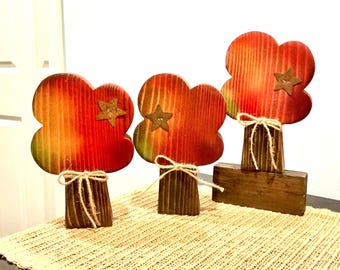 Colorful wooden fall trees. Simple and Sweet. Fall Wooden decor. Autumn wood trees. Fall wood decor. Wooden trees. Autumn decor. Wood tree.