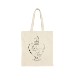 Cotton Tote Bag, till death, gift for her, love potion, bridal tote bag,  gift, halloween tote bag