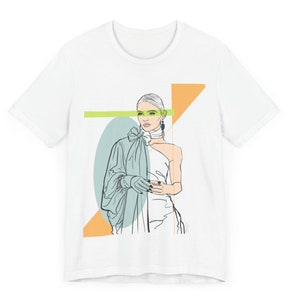 Unisex Heavy Cotton Tee, fashion, illustration, graphic Tee, gifts for her, street wear, fashionista, fashion art