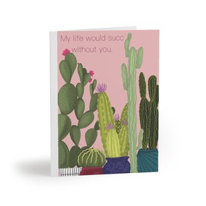 Tarjetas de felicitación (8, 16 y 24 piezas) suculentas, cactus, divertido, aniversario, regalo para ella, regalo para él, tarjeta de agradecimiento, cumpleaños, flores