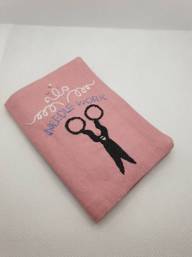 Hand Embroidered Needle Case Needle Book Sewing Case Pin Etsy