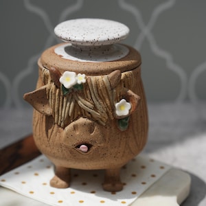 Preorder - Highland Cow Butter Crock/ Cow French Butter Keeper/ Cute Ceramic Butter Dish /Highland Cow Gift