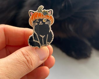Pumpkin Cat Enamel Pin