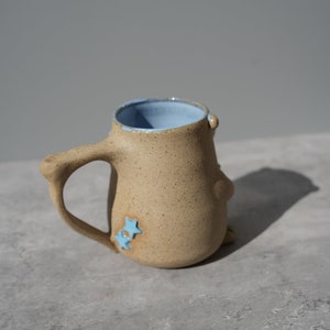 Preorder Star Bear Ceramic Handmade Mug / Cute Bear Mug / Bear Gift /Bear with Star / Lidded Mug image 3