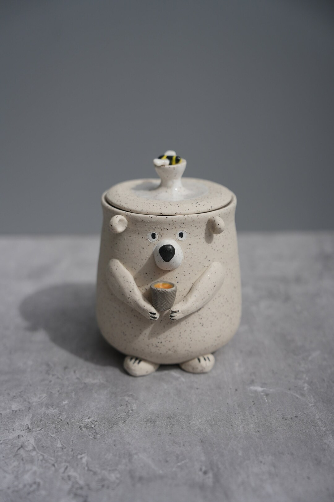 Preorder Bear Jar / Bear Ceramic Honey Jar / Honey Bear / Cute Bear