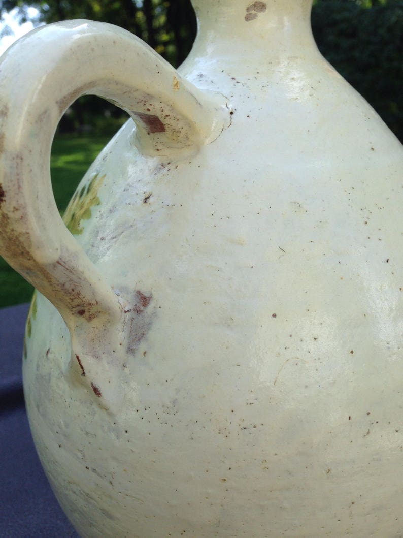 Fern Leaves Art Jug by WickeyWicky Pottery 1980