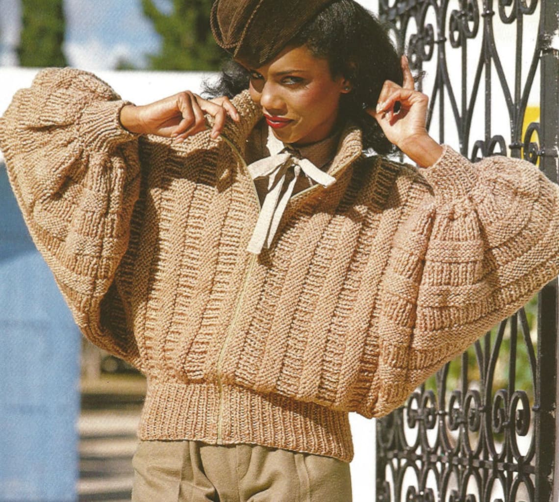 Knit Rib Blouson Jacket With 4Bar