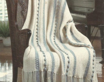 Crochet  Afghan Fascination with fringe /OhhhMama/ throw blanket bed cover lap blanket vintage pattern instant download pdf