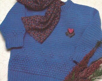 Crochet Womans Pullover Chevron and Diamonds sweater/ OhhhMama / Jumper Tunic Instant Download Pdf