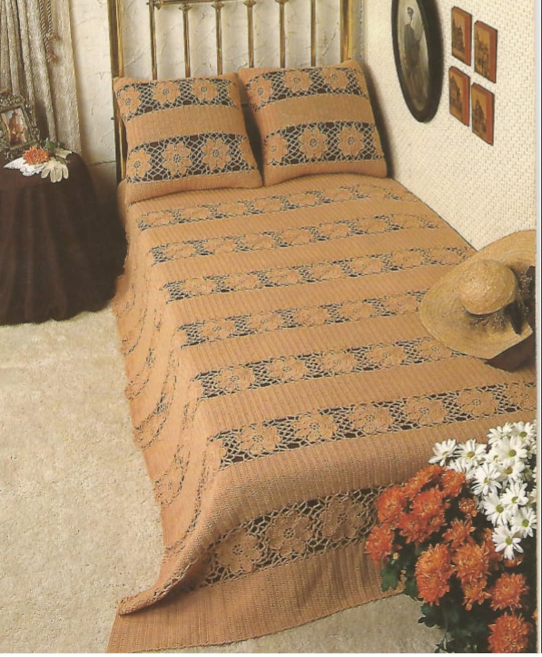 Crochet Victorian Lace Bedspread and Pillow Covers Pdf /ohhhmama ...