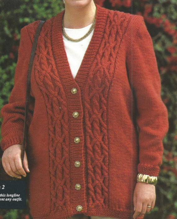 long buttoned cardigan
