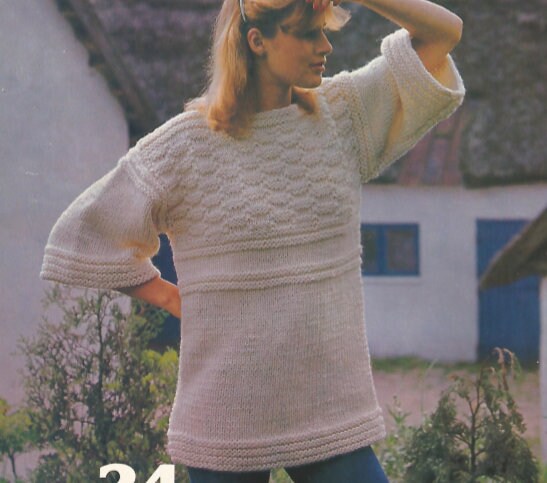 Knit Womans Bulky Knit Classic Pullover Sweater /ohhhmama/ - Etsy