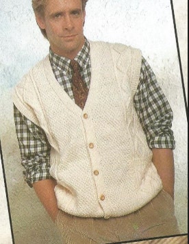 Knit Mens Sweater Vest pdf /OhhhMama/ with buttoned front v | Etsy