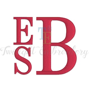 Stacked Monogram Embroidery Font Stacked Monogram Machine Embroidery Fonts Boy Embroidery Monogram In 5 Sizes INSTANT DOWNLOAD