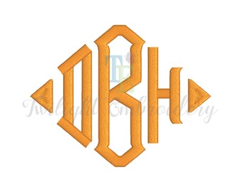 Diamond Machine Embroidery Monogram Font, Boy Embroidery Monogram In 4 Sizes 0082