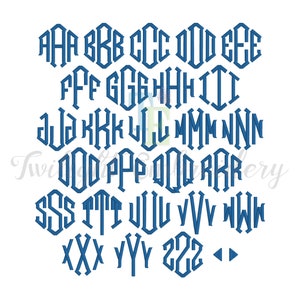 Embroidery Fonts Bundle Machine Embroidery Monogram Fonts image 6