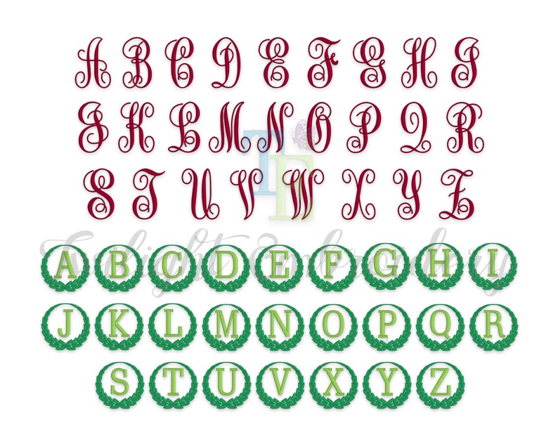 Embroidery fonts bundle machine embroidery monogram fonts  etsy