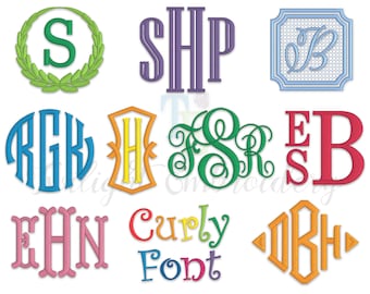 Embroidery Fonts Bundle Machine Embroidery Monogram Fonts Machine Embroidery Designs Multiple Sizes & Formats, BX Included, INSTANT DOWNLOAD