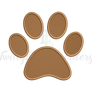 Set of 3 Paw Print Machine Embroidery Designs Paw Print Fill Stitch Embroidery Design Paw Print Applique Embroidery Design INSTANT DOWNLOAD image 4