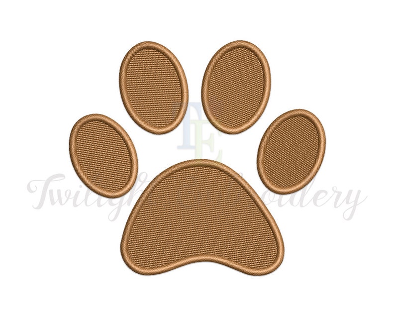 Set of 3 Paw Print Machine Embroidery Designs Paw Print Fill Stitch Embroidery Design Paw Print Applique Embroidery Design INSTANT DOWNLOAD image 4