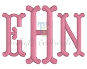 Fishtail Machine Embroidery Monogram Font In 6 Sizes INSTANT DOWNLOAD