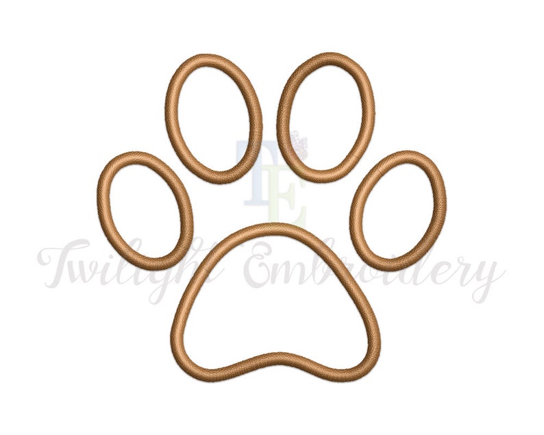 Set of 3 Paw Print Machine Embroidery Designs Paw Print Fill Stitch Embroidery Design Paw Print Applique Embroidery Design INSTANT DOWNLOAD image 3