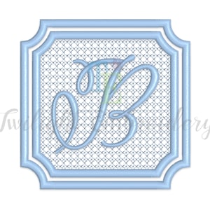 Embossed Machine Embroidery Monogram Font, Knock Down Machine Embroidery Monogram Font, Embossed Embroidery Designs INSTANT DOWNLOAD