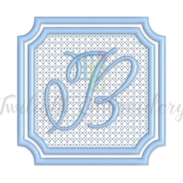 Embossed Machine Embroidery Monogram Font, Knock Down Machine Embroidery Monogram Font, Embossed Embroidery Designs INSTANT DOWNLOAD