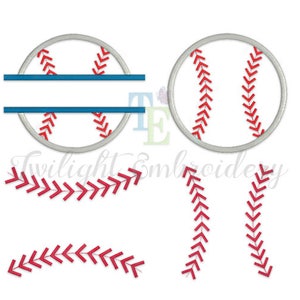 Set of 3 Baseball Embroidery Designs Baseball Applique Designs Baseball Laces Embroidery Design INSTANT DOWNLOAD