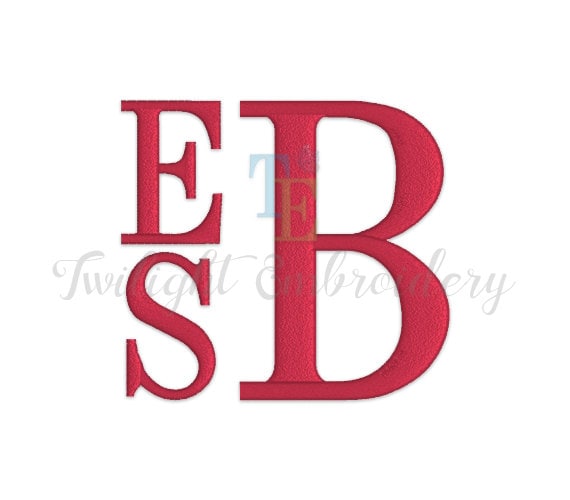 Stacked Monogram Embroidery Font Stacked Monogram Machine Embroidery Fonts Boy Embroidery Monogram In 5 Sizes INSTANT DOWNLOAD