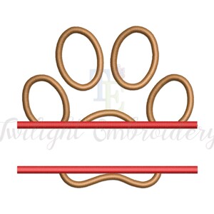 Set of 3 Paw Print Machine Embroidery Designs Paw Print Fill Stitch Embroidery Design Paw Print Applique Embroidery Design INSTANT DOWNLOAD image 2