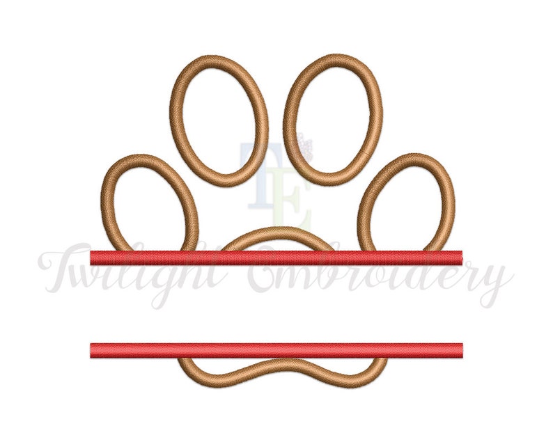 Set of 3 Paw Print Machine Embroidery Designs Paw Print Fill Stitch Embroidery Design Paw Print Applique Embroidery Design INSTANT DOWNLOAD image 2