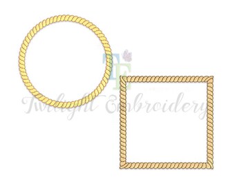 Set van 2 machine borduurwerk frame ontwerpen cirkel machine borduurwerk frame vierkante machine borduurwerk frame INSTANT DOWNLOAD
