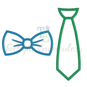 Peut inclure: Un nœud papillon bleu et une cravate verte. Les deux sont dessinés en un seul trait.