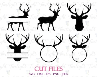 Deer Cut Files, Deer SVG Cut Files, Deer DXF Cut Files, Deer Eps / Png / Jpeg Files Instant Download
