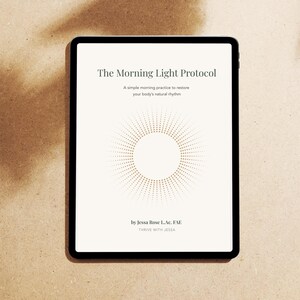 Morning Light-protocol | Gids voor circadiaans ritme voor vrouwen | Ondersteuning van energie, hormonen, slaap en stemming natuurlijk (pdf)