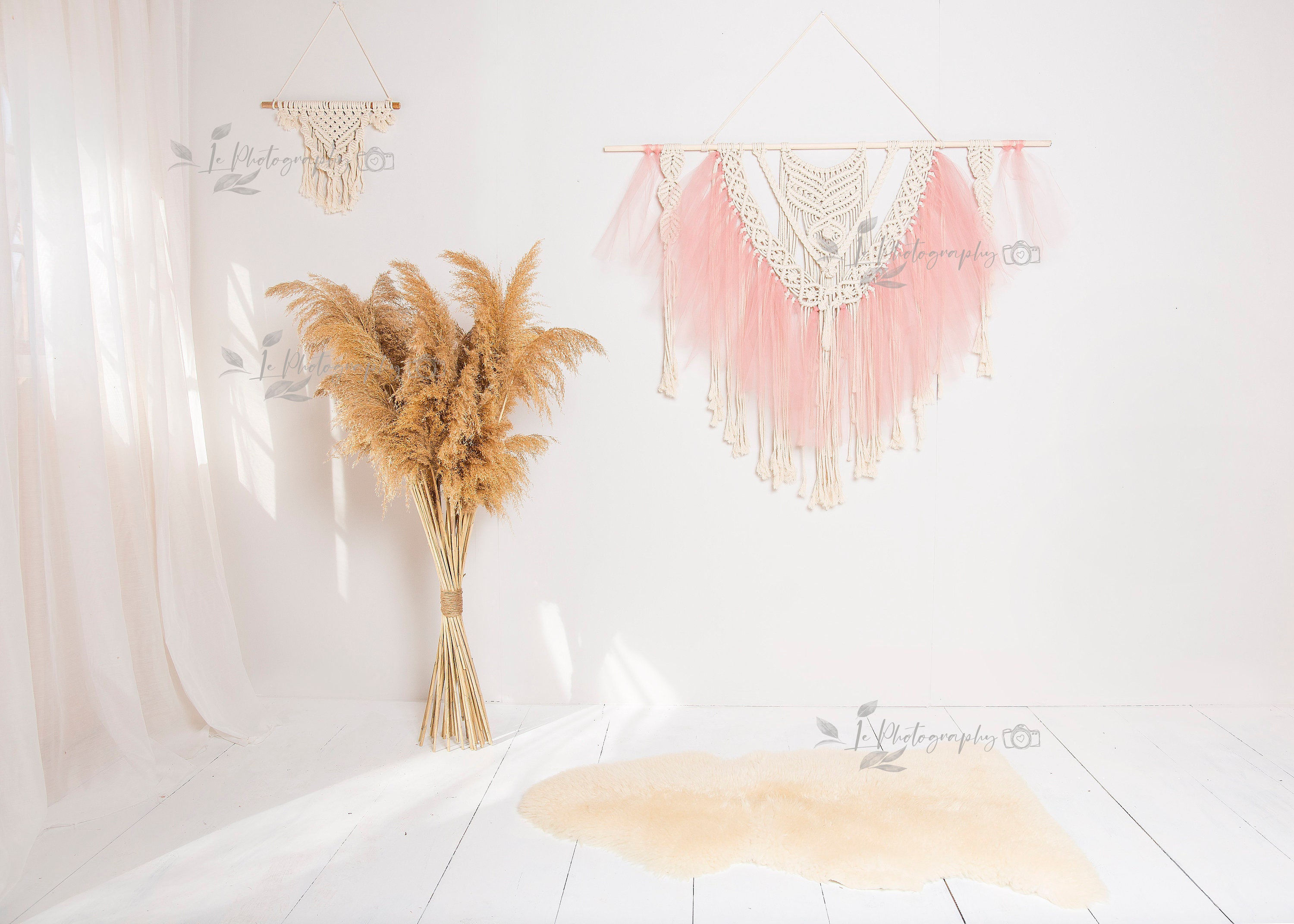 2 Boho Portrait Backdrops, Maternity Digital Backdrop, Boho Birthday ...