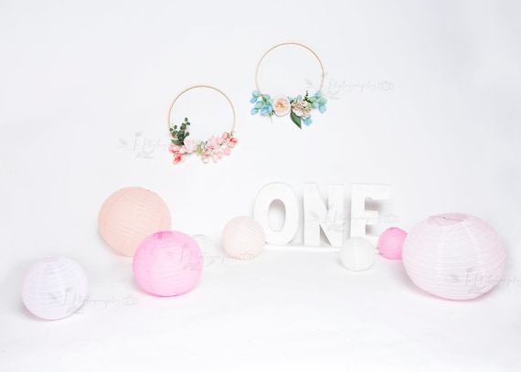 Girl Birthday Digital Backdrops, One Year Birthday, Birthday