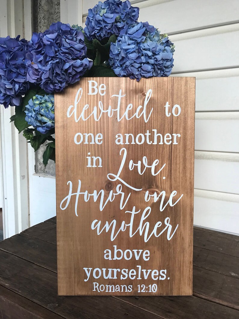 Be Devoted to One Another in Love. Honor One Another Above | Etsy