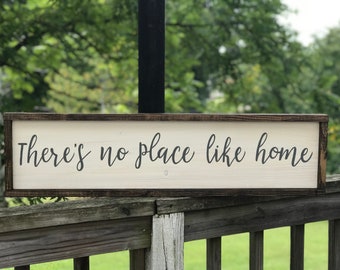 There's no place like home, hand painted wood sign, country home decor, housewarming gift, realtor closing gift.