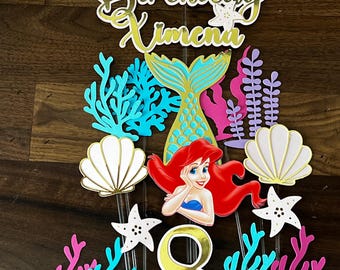 Ariel Cake Topper: Little Mermaid Birthday Party Decor