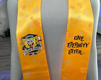 SpongeBob  graduation stole sash