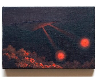 UAP UFO Hand-painted Historical Sighting Belgian Wave 1989
